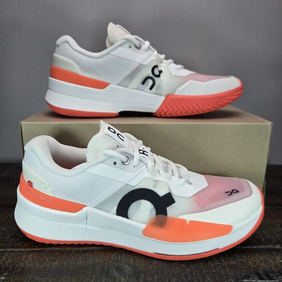 NEW On Cloud The Roger Pro 2 Womens Size 9 Court Tennis Shoes White Orange - Picture 1 of 12